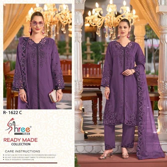 R 1622 By Shree Fabs Roman Silk Readymade Suits Wholesale Shop In Surat